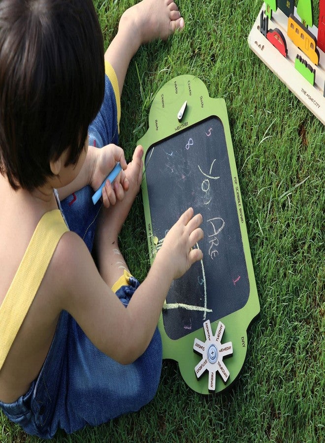 The Funny Mind Multipurpose Wooden PSP Scribble Chalk Board with Chalk and Duster | Black Slate for Kids, Decoration, Kitchen, Writing, Drawing, and Play | Mini Black Board | Writing Slate - Image 5